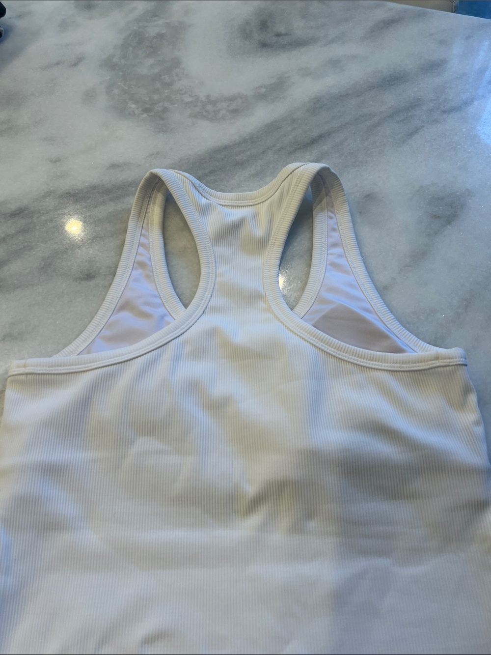 ALL ACCESS Cream Ribbed Racerback Tank - Picture 4 of 4